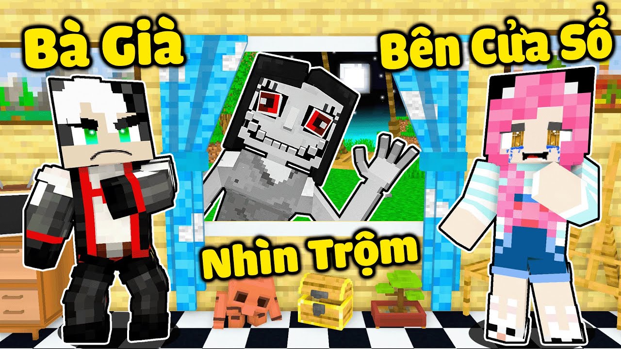 REDHOOD THỬ THÁCH 24GIỜ TRỐN KHỎI BÀ CHẰN BÊN CỬA SỔ TRONG MINECRAFT*MỀU BỊ BÀ GIÀ NHÌN TRỘM BẮT CÓC
