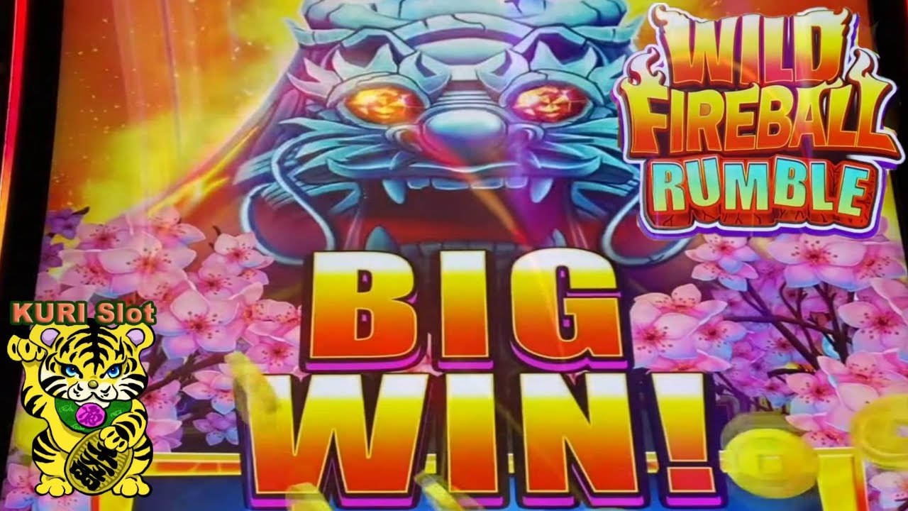 ★HOW ABOUT 2ND ATTEMPT AT THIS GAME★WILD FIREBALL RUMBLE (Aristocrat) $3.20 Bet☆$125 Free Play☆栗スロ