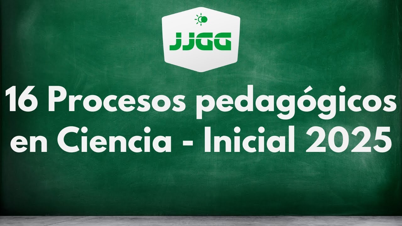 16 Procesos pedagógicos en Ciencia - Inicial 2025