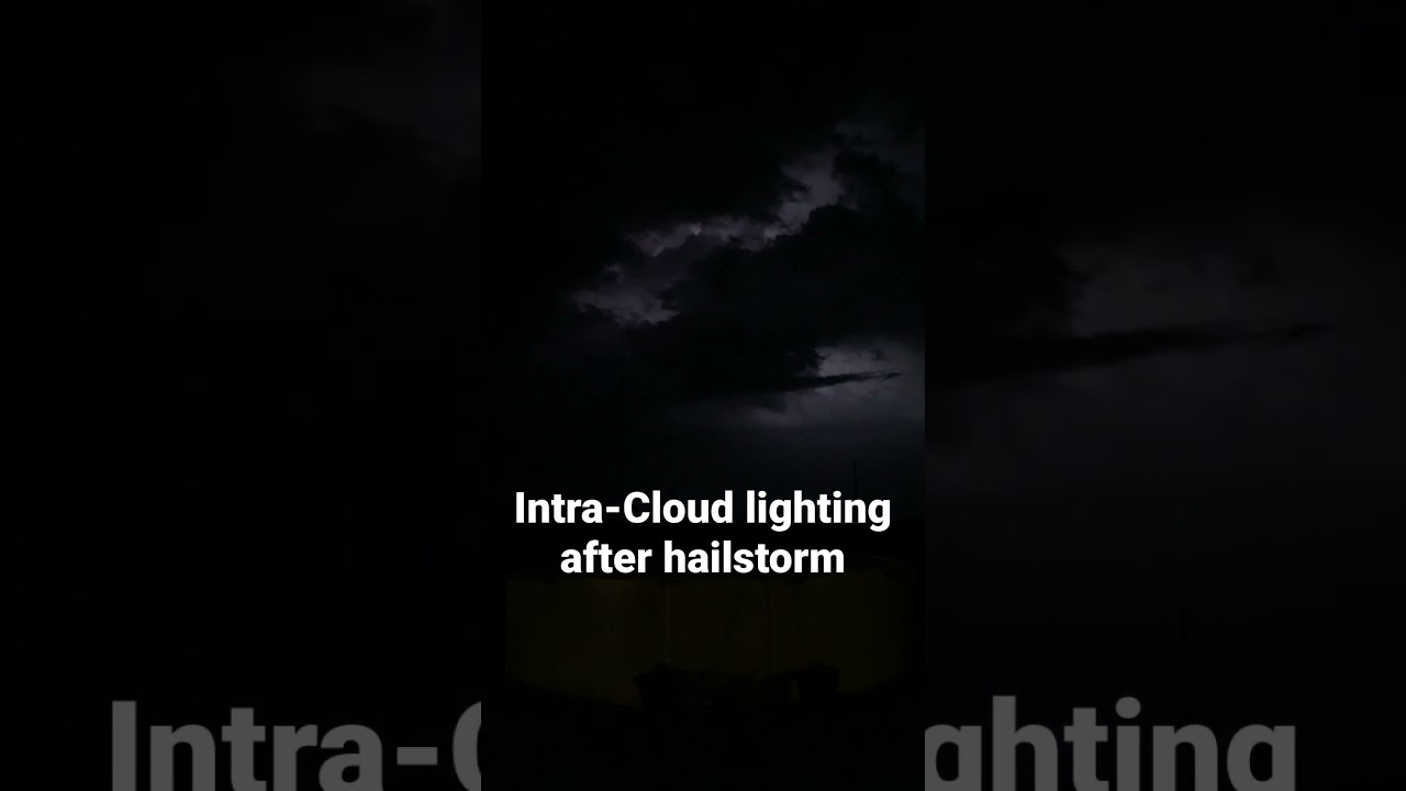 Intra-Cloud lightning after central Texas hailstorm #shorts #lightning #hailstorm #hail