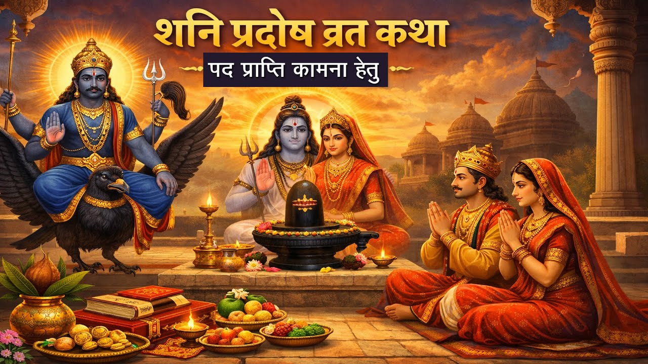 शनि प्रदोष व्रत कथा Shani Pradosh vrat Katha पद प्राप्ति हेतु सुने शनि प्रदोष व्रत की पावन कहानी