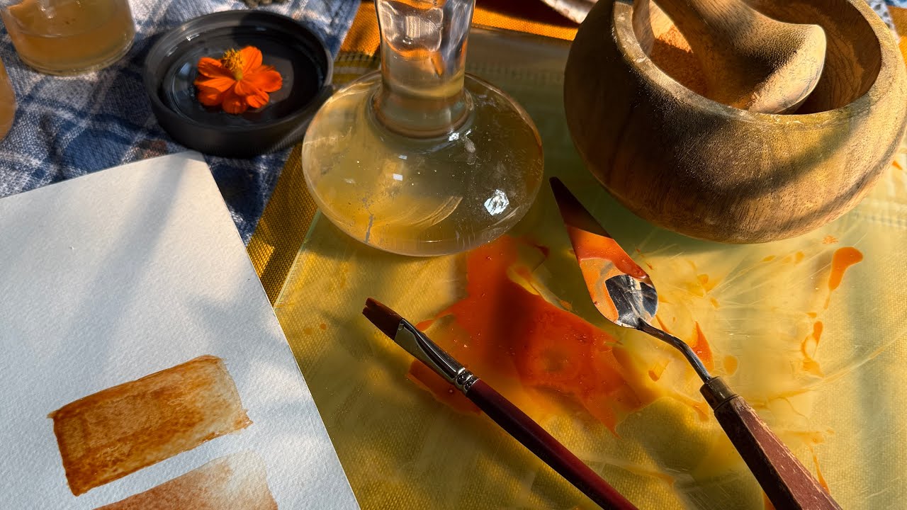 How to Make Paint from Flowers: A Lake Pigment Tutorial using Cosmos Flowers