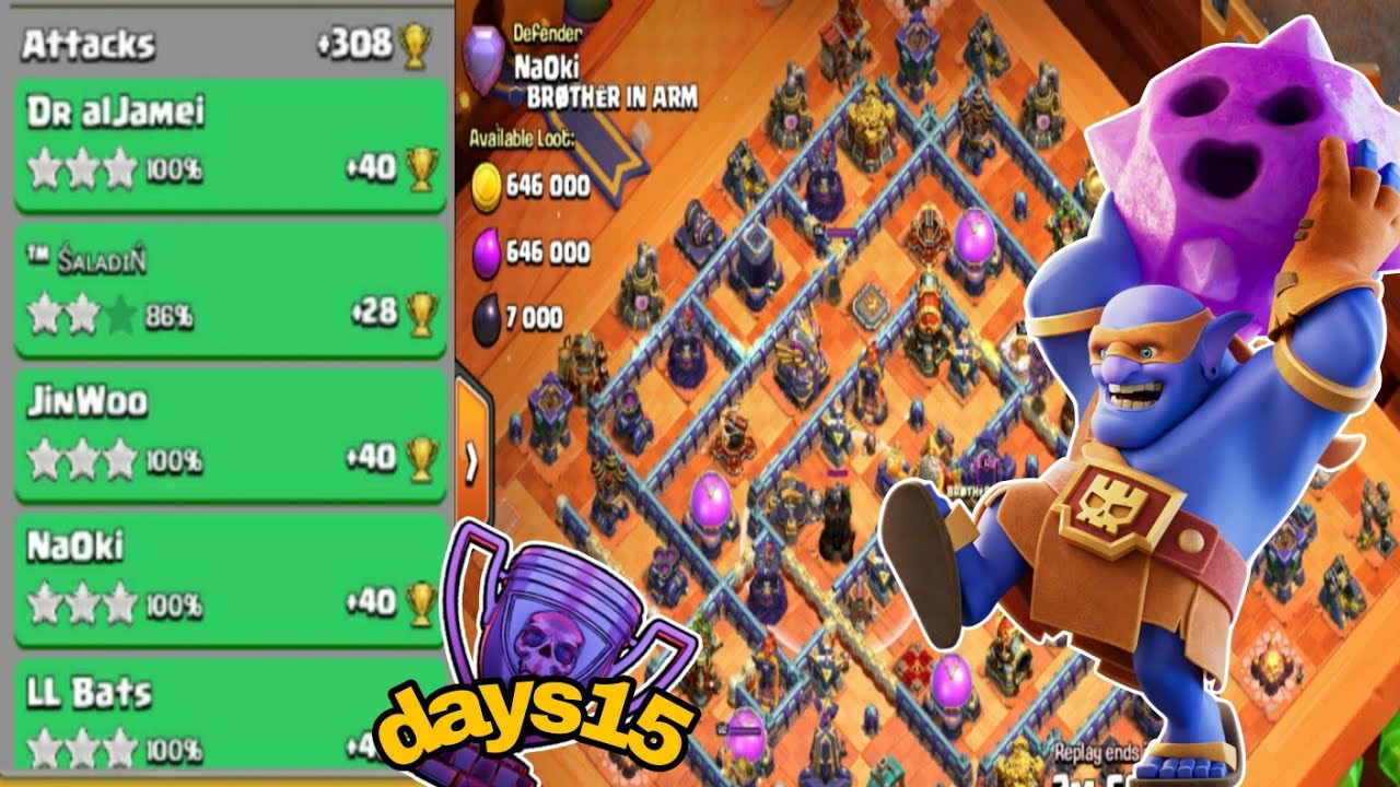 super bowler smash attack strategy th16|legend league attacks january season days15|clash of clans