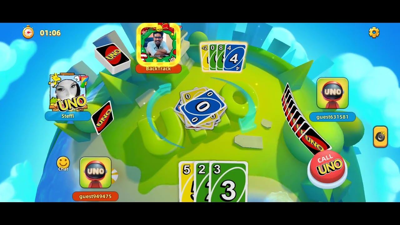 Played UNO for the first time win over 4 times