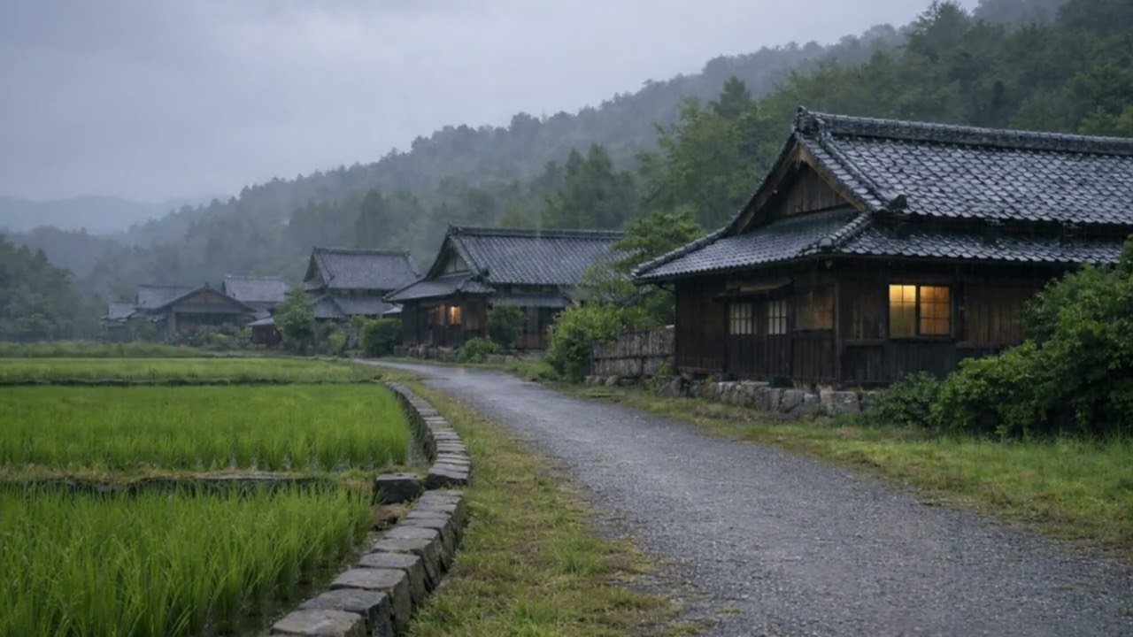 You’ll Fall Asleep in Minutes 🌧️Japanese Village Rain | 8 Hours 4K