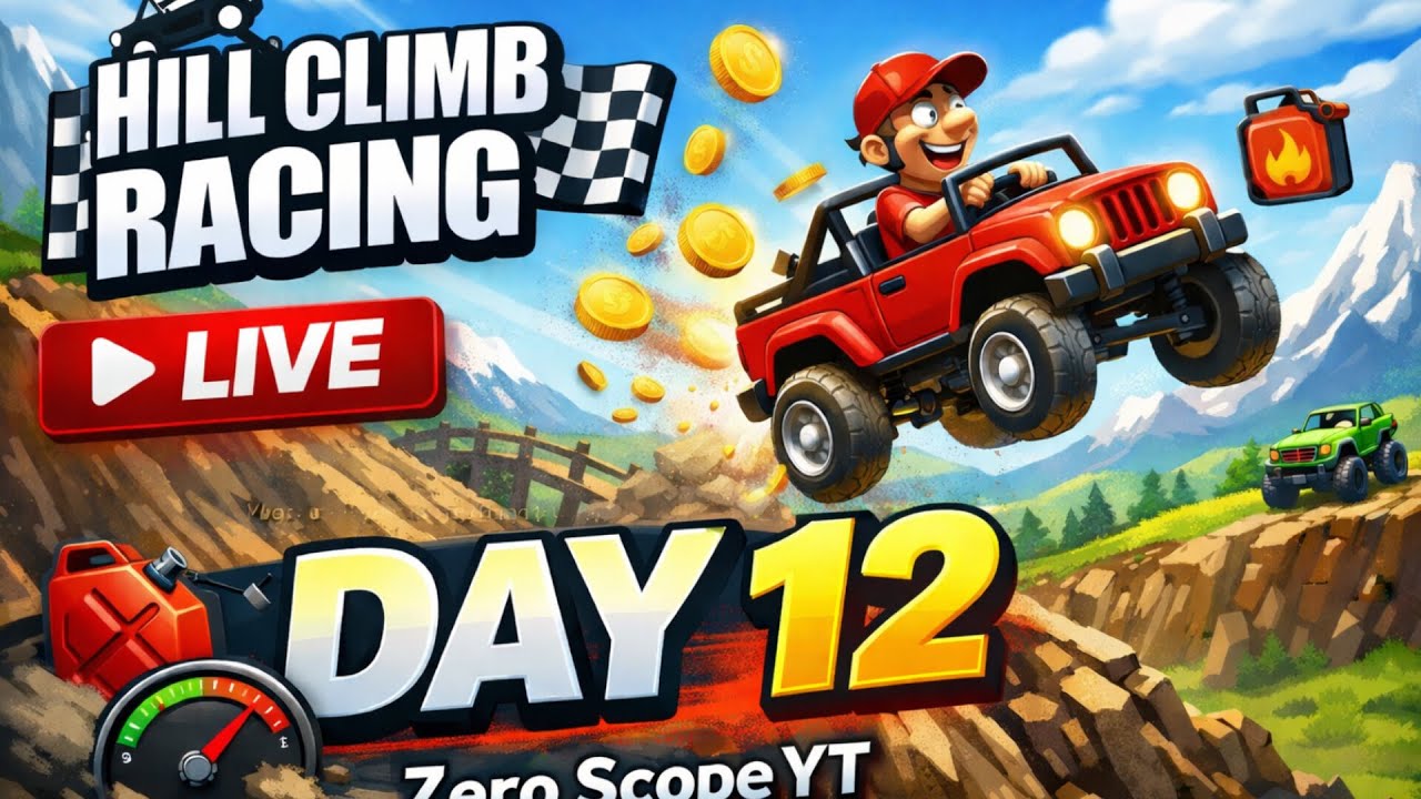 🚗 Hill Climb Racing LIVE 🔥 Impossible Hills Challenge | Zero Scope YT | 2026 | Day 12