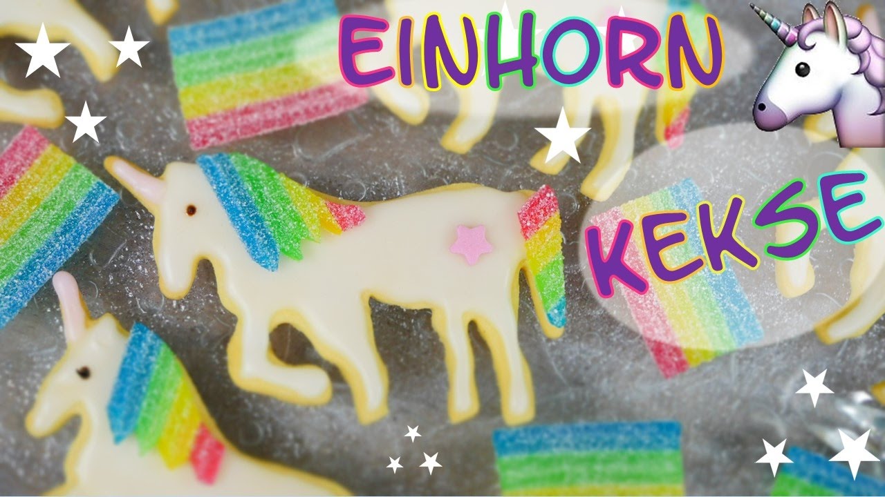 Einhorn Kekse backen I Einhorn Plätzchen backen I Vanille-Kekse