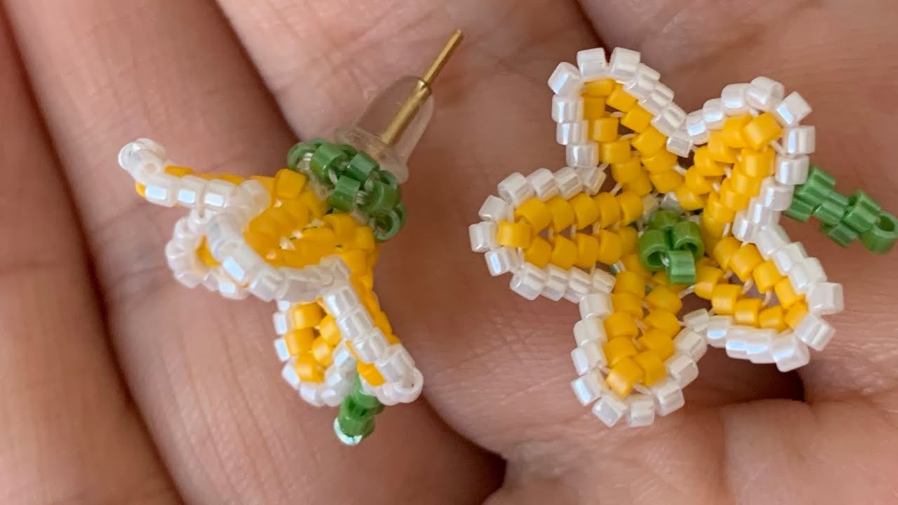 MİYUKİ NERGİS KÜPE NASIL YAPILIR#diy #miyuki #delicada #beadingtutorials #earrings