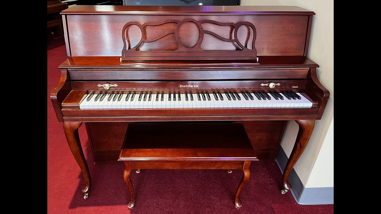 Used Baldwin Queen Anne Cherry Console Piano