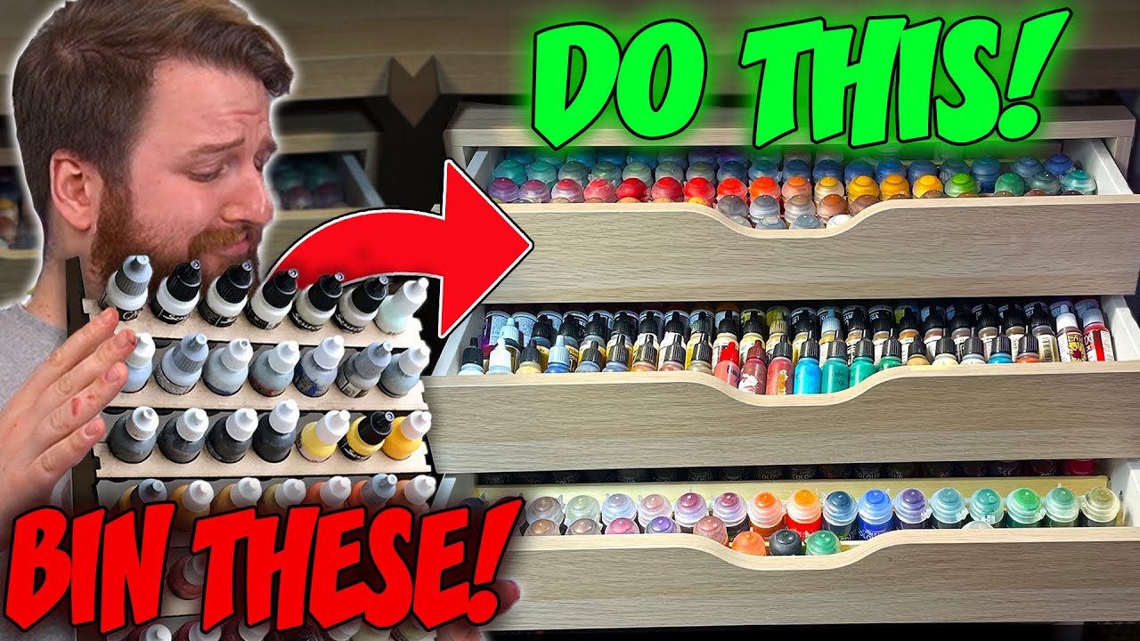 I threw out my Paint Racks for this Hobby Storage Solution. (Flexispot)