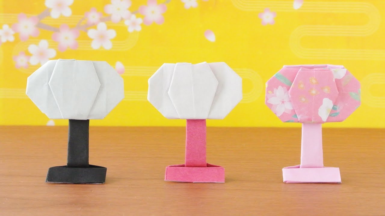 【折り紙】ぼんぼりの作り方 [Origami]Bonbori lantern instructions