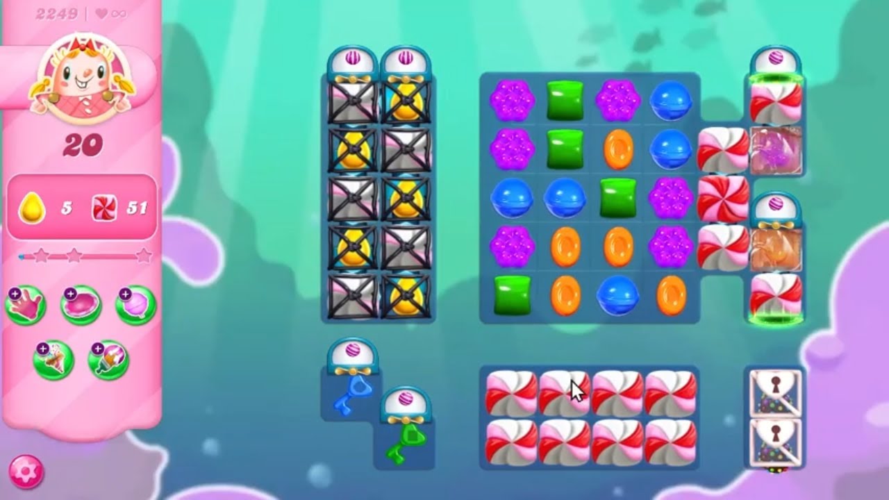 Candy Crush Saga LEVEL 2249 NO BOOSTERS (new version)