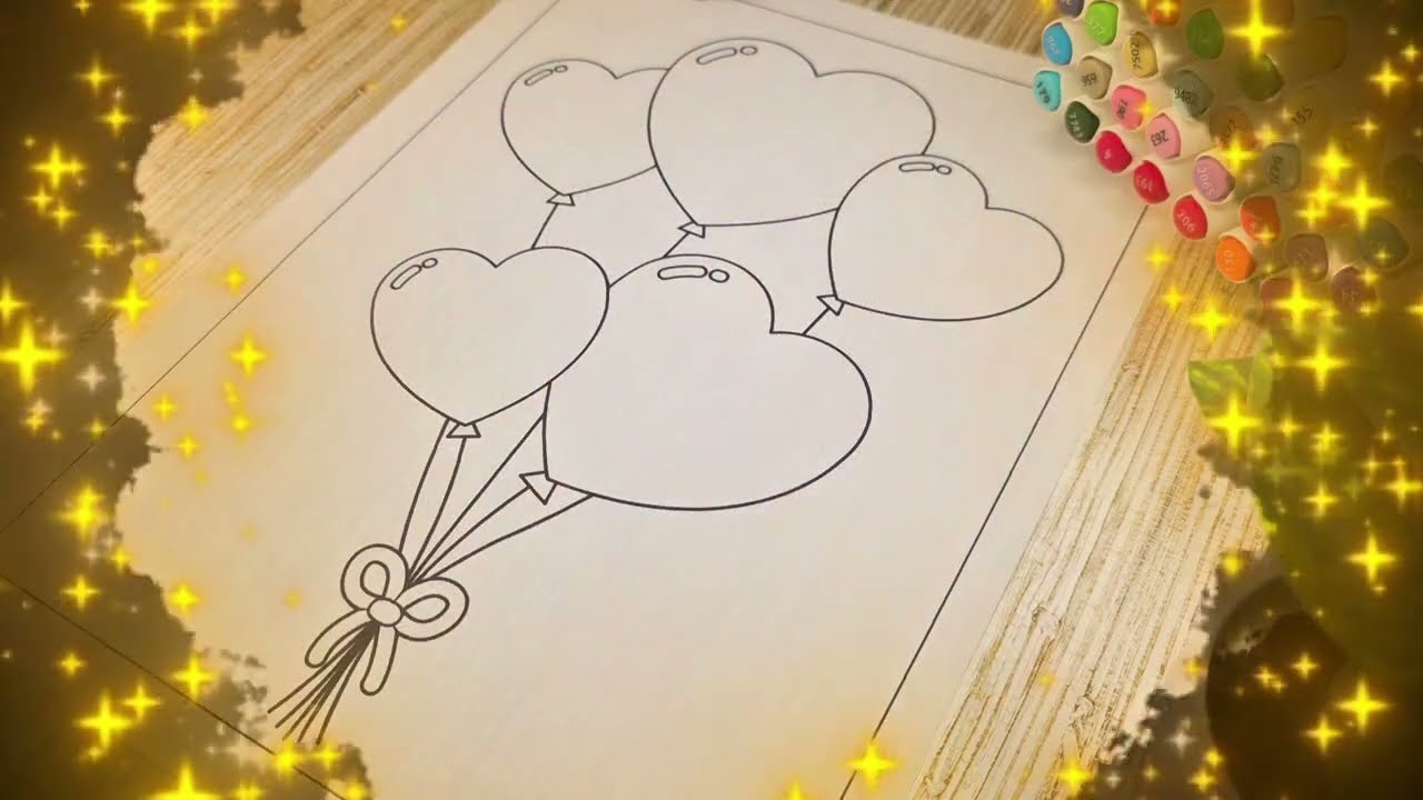 Coloring fancy balloons #art #coloring #artandcraft #drawing 