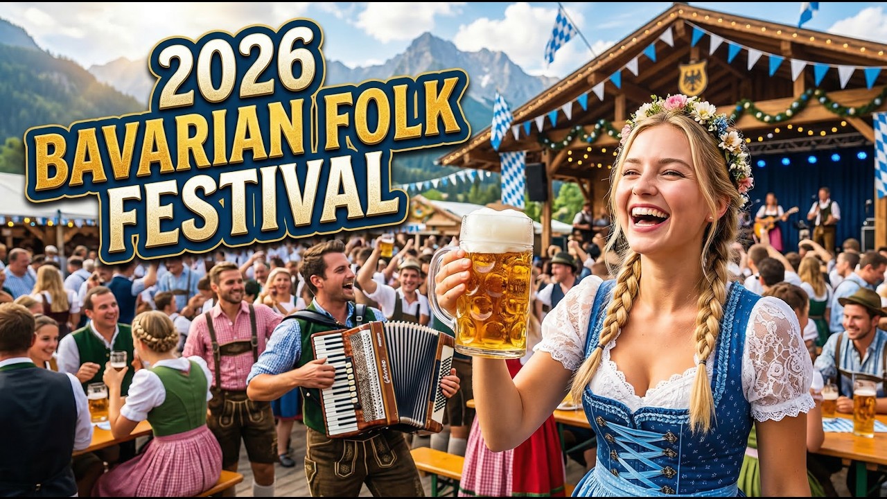 🌸🎺 2026 Bavarian Folk Festival &mdash; Alpine Volksmusik & Accordion Sounds Under Bright Spring Skies 🎶