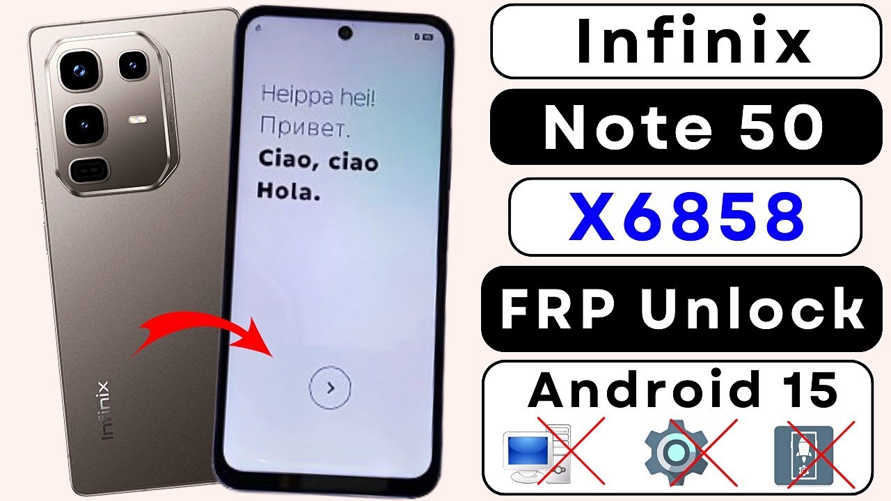 Infinix Note 50 (X6855) Frp Bypass/Unlock Android 15 | Infinix Note 50 4G Google Account Bypass 2025