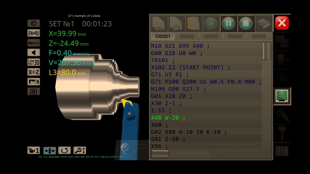 taper radius and g70 finishing cycle use in program with practical cnc machine
