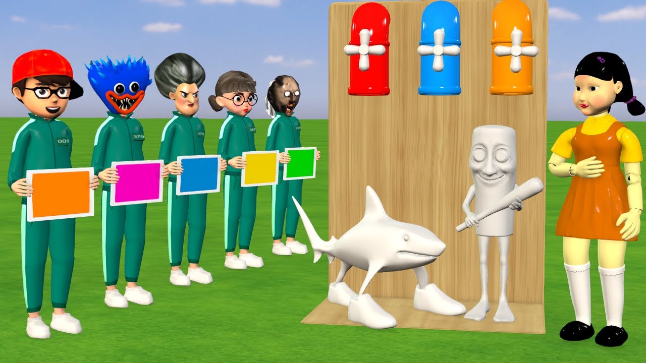 Scary Teacher 3D vs Squid Game Choose the Right Color Tung Tung Tung Sahur Brainrot Challenge