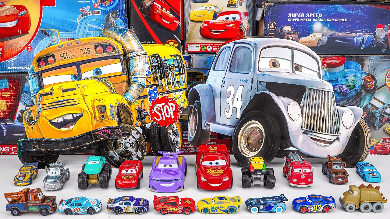 Disney Pixar Cars Unboxing Review | Lightning Mcqueen, Tow Mater, Doc Hudson, Sally Carrera, Cruz
