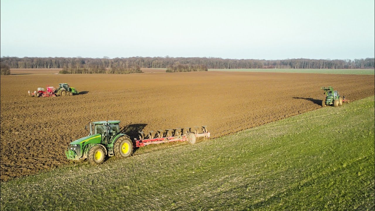 Doublé de John Deere et un Chenillard au semis de printemps 2020
