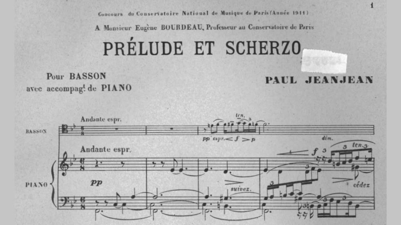 Paul Jeanjean: Prélude et Scherzo (1911)