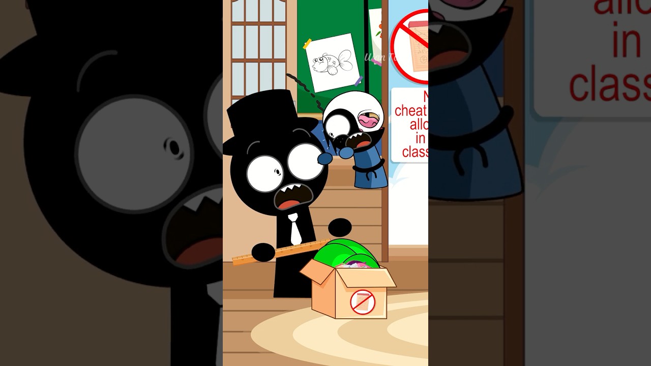 Блэк не позволит студентам приносить 'шпаргалки' в класс P4 | Incredibox Sprunki | Life Hack