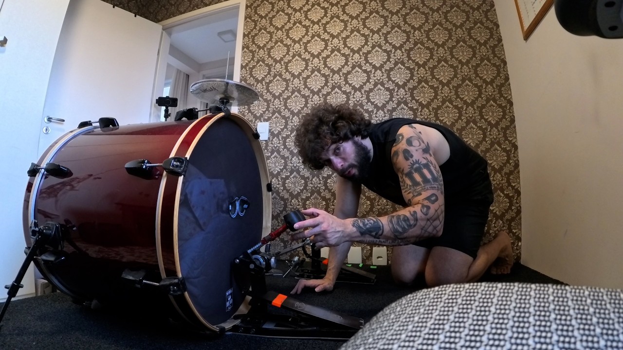 Day 16 of 63: Studio prep for some serious double bass action