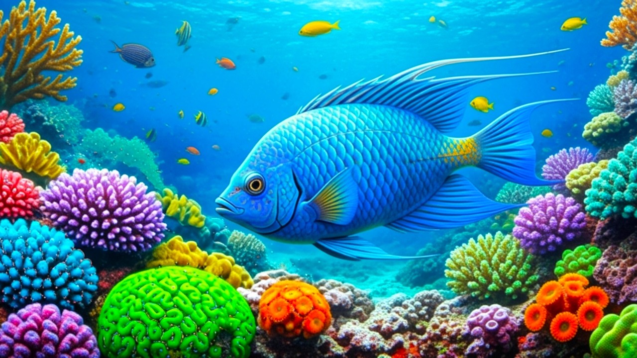 The Best 4K Aquarium - Dive Into The Mesmerizing Underwater Realm, Sea Jellyfish, Coral Reefs