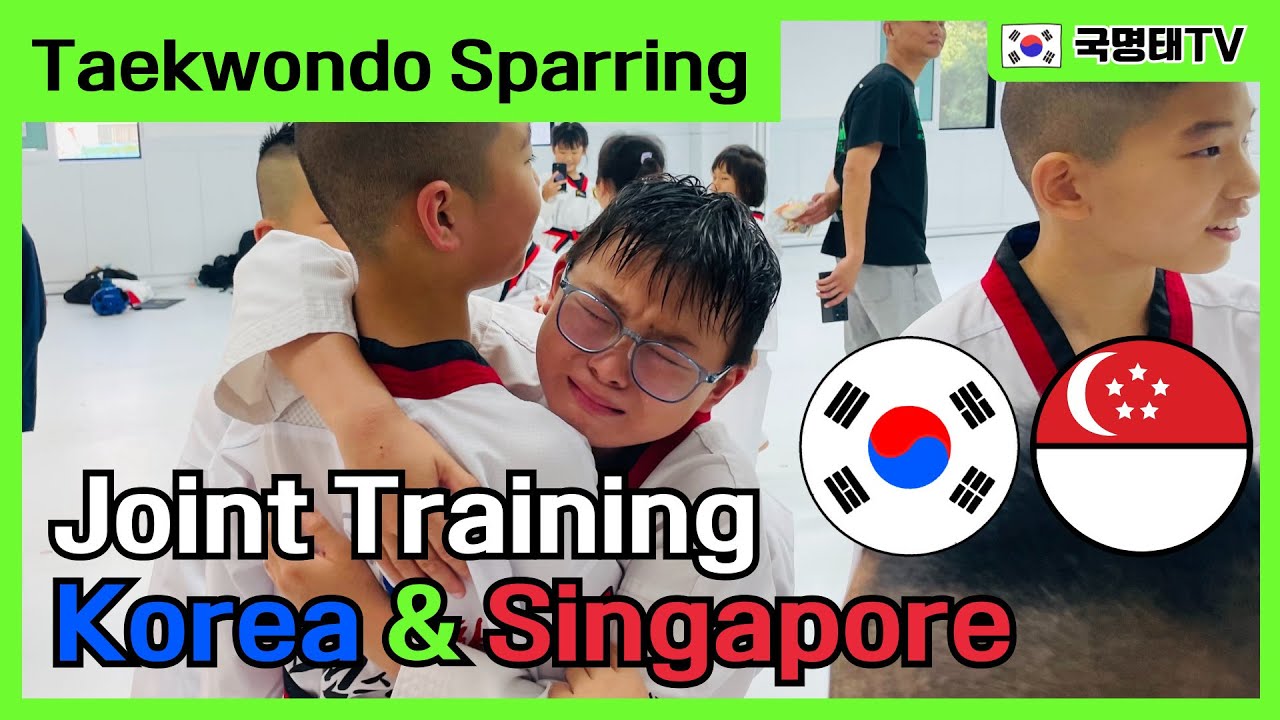 싱가폴 태권도 겨루기팀 ! 대한민국 명학태권도장과 함께 전지훈련! (Singapore Sabertooth Sparring Team Joint Training)