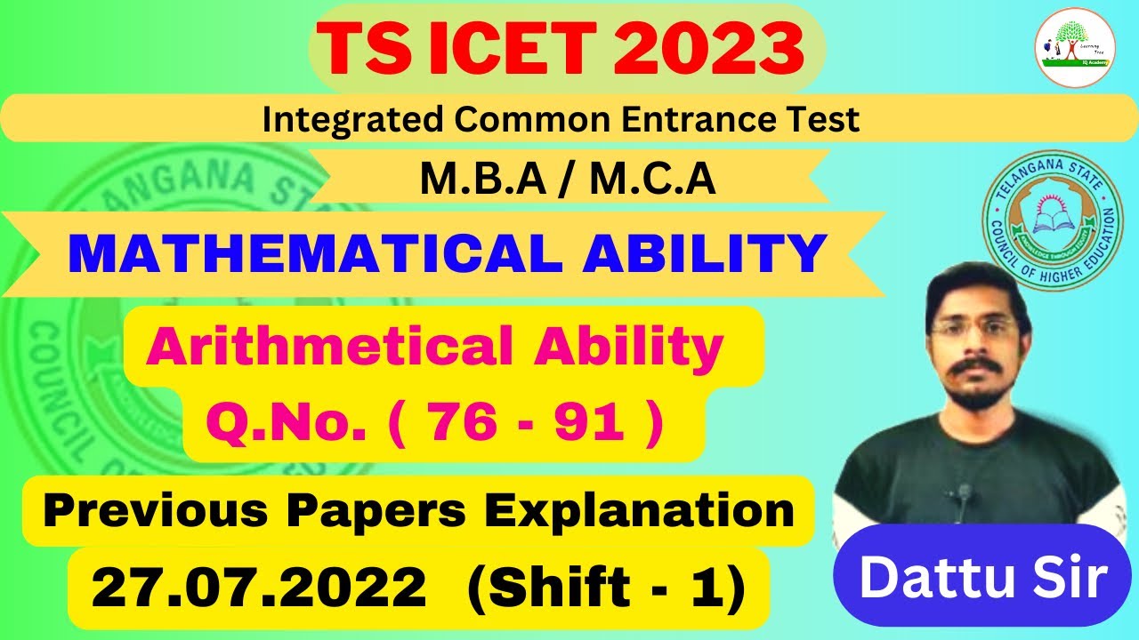 target TS icet 2023 | Arithmetical Ability | mathematical ability | Icet online class |