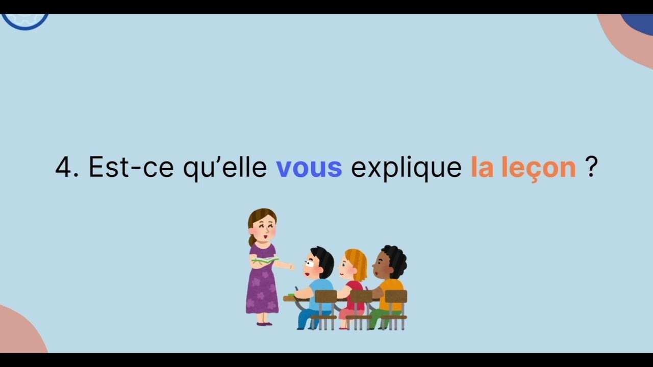 Niveau B1. L'ordre des doubles pronoms