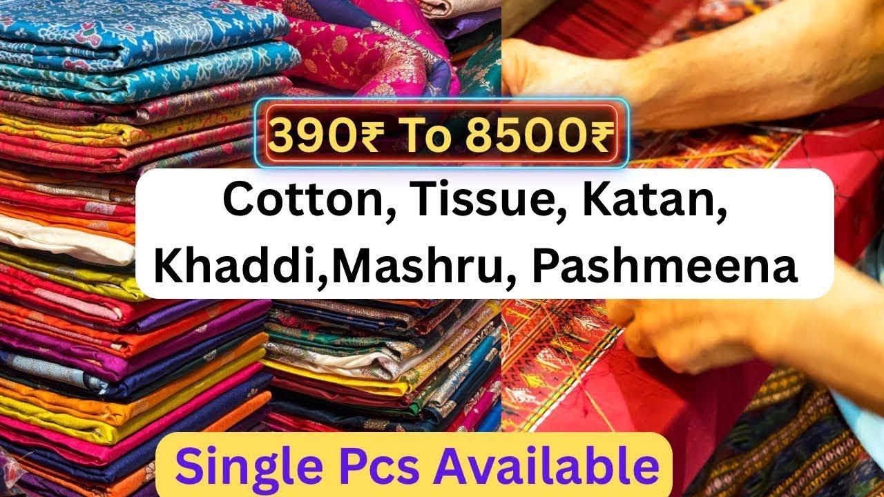 Best Deal On Sale 🔥 Banarasi Silk Mixed Deisgns In Varanasi | Silk Saree Market Varanasi 