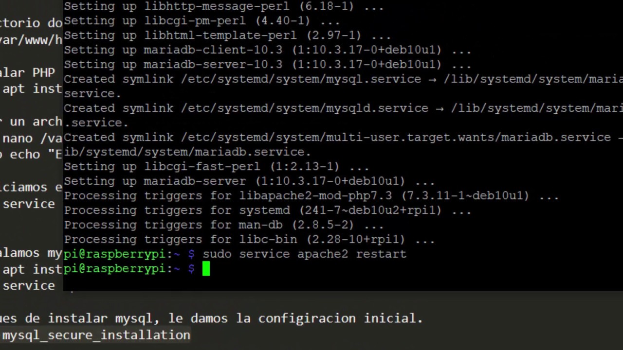 Crear servidor LAMP con raspberry pi (Instalar PHP, MYSQL y phpmyadmin eb raspberry, servidor WEB)