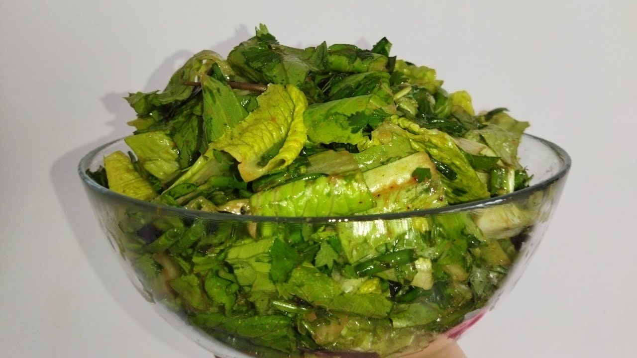 հազարով, տոմատի մածուկով 🥗 համեղ թանձրուկով, #մառոլով աղցան🥗#салат из листьев салата #lettuce salad