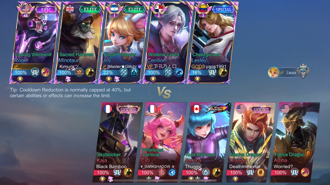 PRO USA ROGER CARRY VS 2X SEASONAL MCL WINNER 200*+ IMMORTAL | ROAD TO GLOBAL ROGER | Mobile Legends