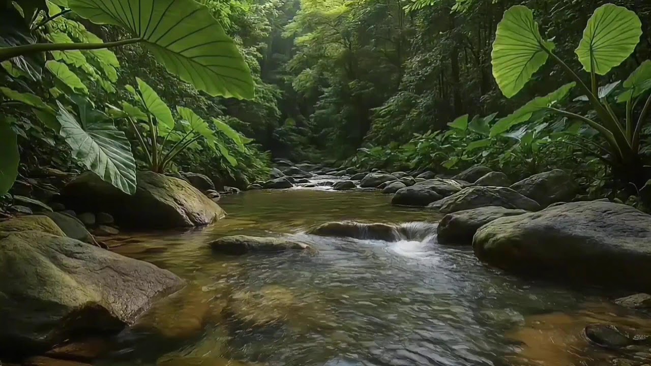 Soothing Forest Sounds, Gentle Creek and Birds Singing, Deep Relaxation