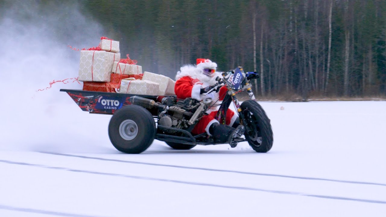 Drift Trike on Ice - Santa is coming!