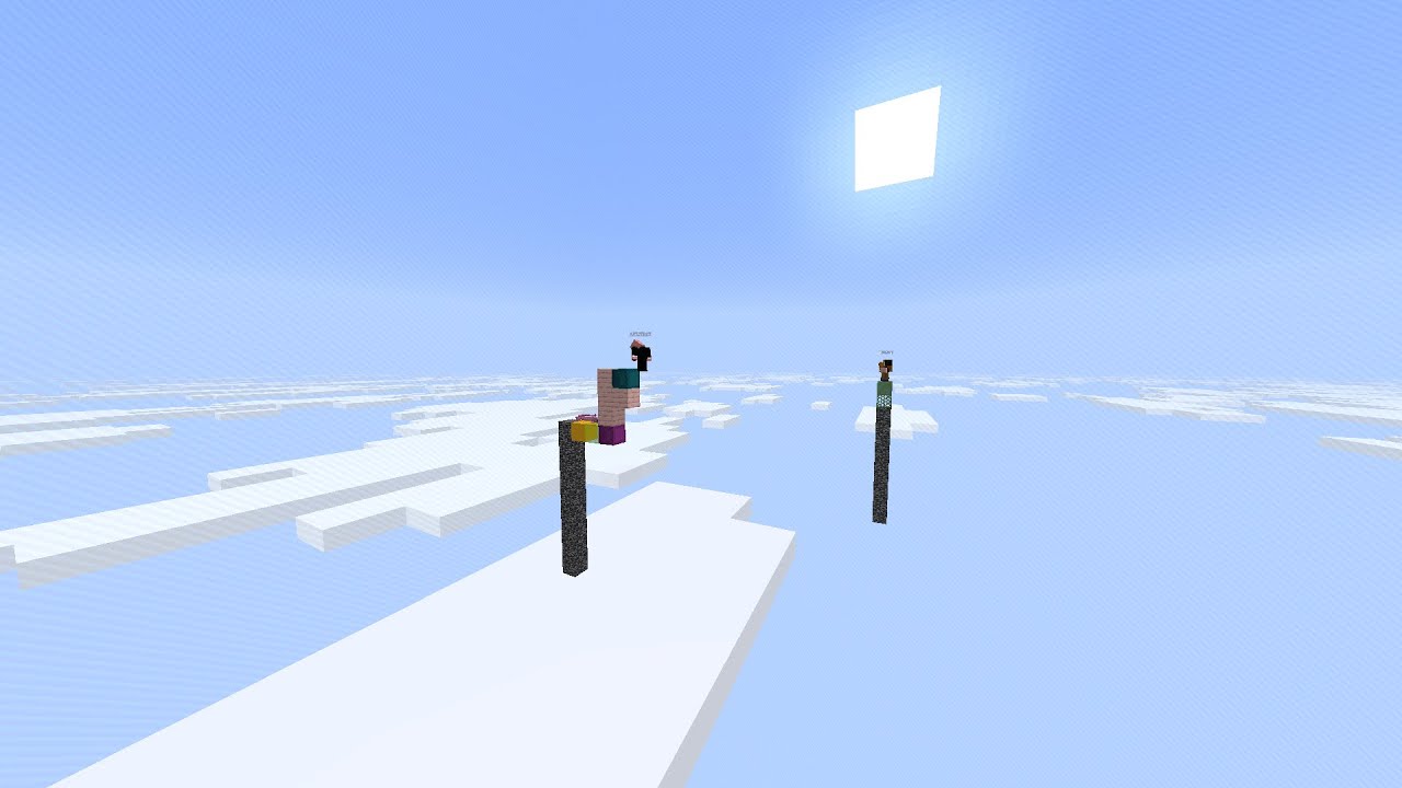 Играем с друзьями на карте столбы в майнкрафте