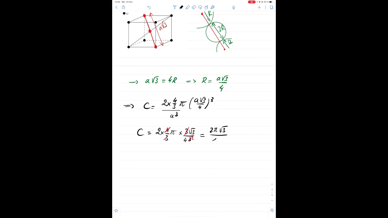 Correction d'un exercice de cristallographie : lithium et oxyde de lithium (Ex 1)