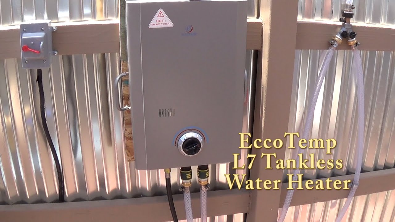 Eccotemp L7 Installed in my Off Grid Triple S Bath House.