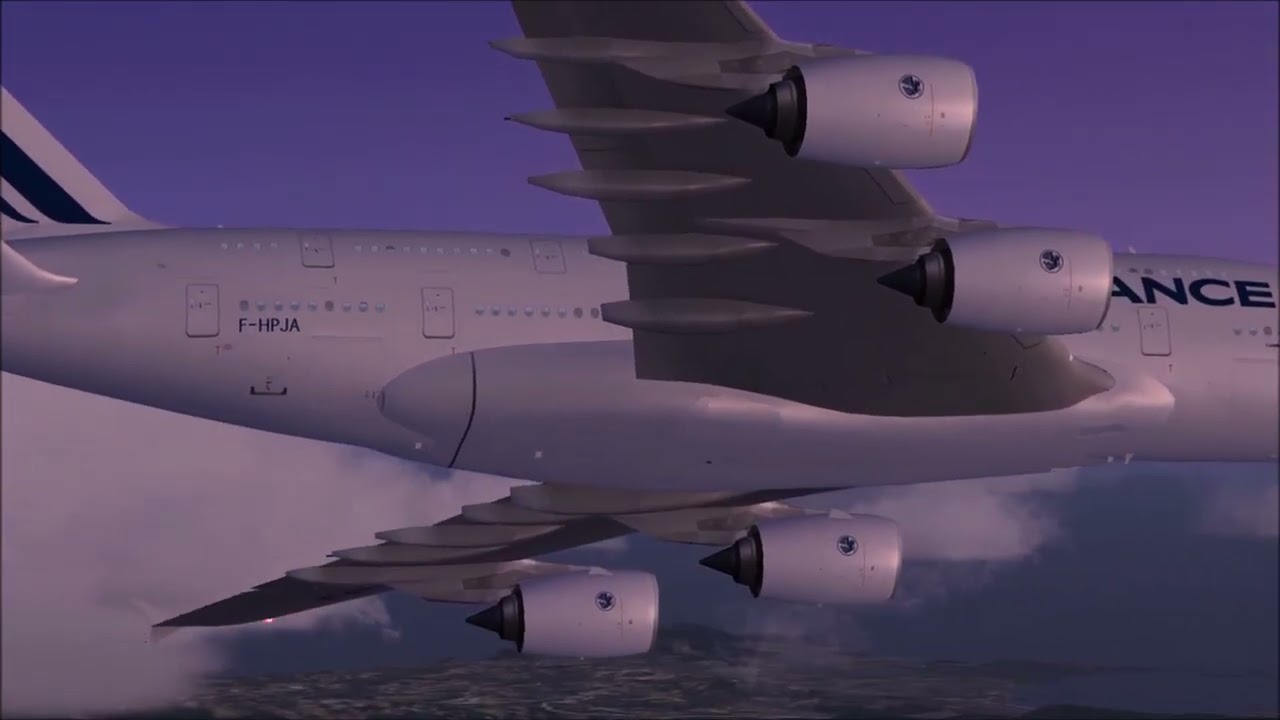 AIR FRANCE - AIRBUS A380 - FROM NICE TO MARSEILLE