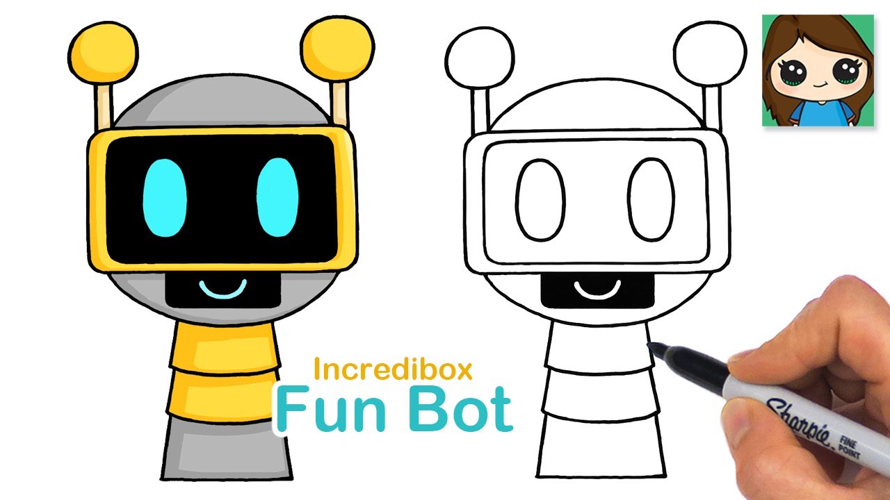 How to Draw Fun Bot Sprunki | Incredibox