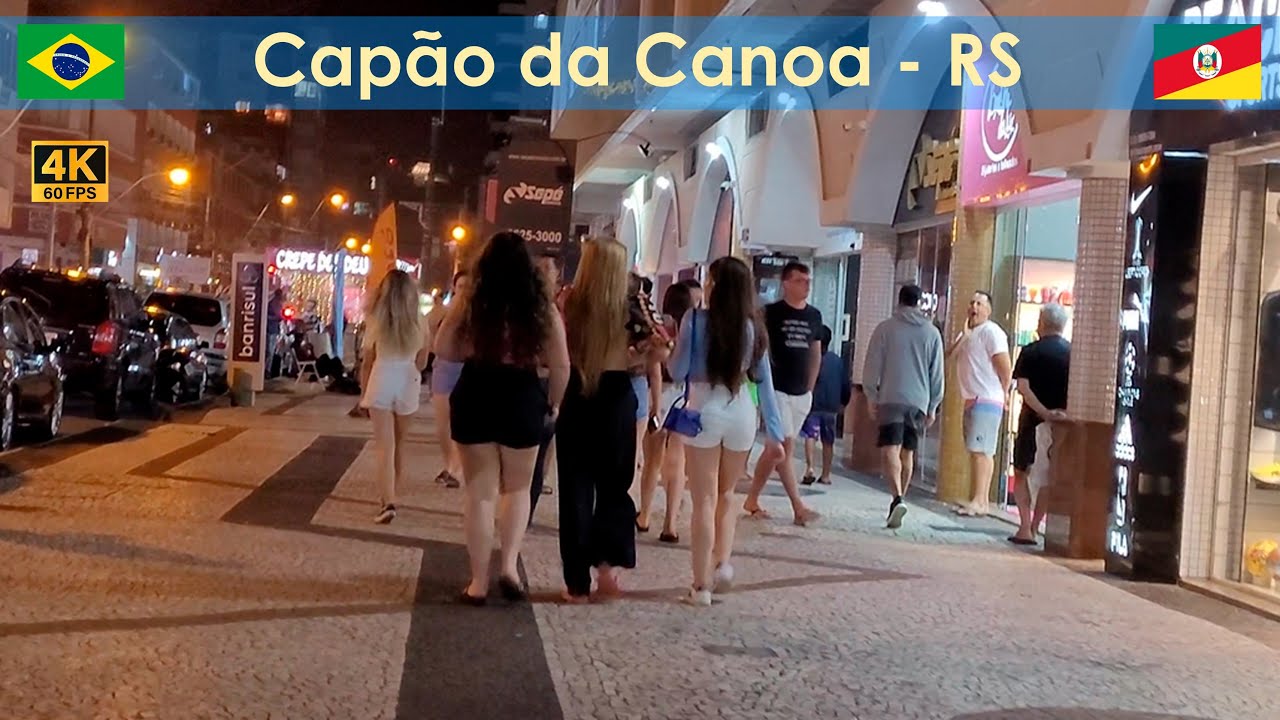 Capão da Canoa - RS | Área Central - Noite | Dezembro 2023 | 4K