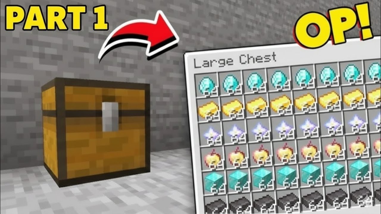 PLAYING MINECRAFT BUT CHEST ARE OP PART-1 #gaming #viral #trending #mustwatch     #gogugaga