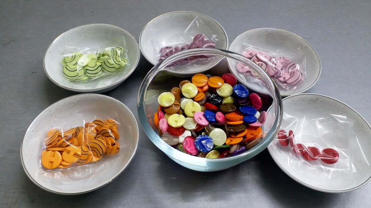 Sorting colorful/relaxing buttons and ASMR