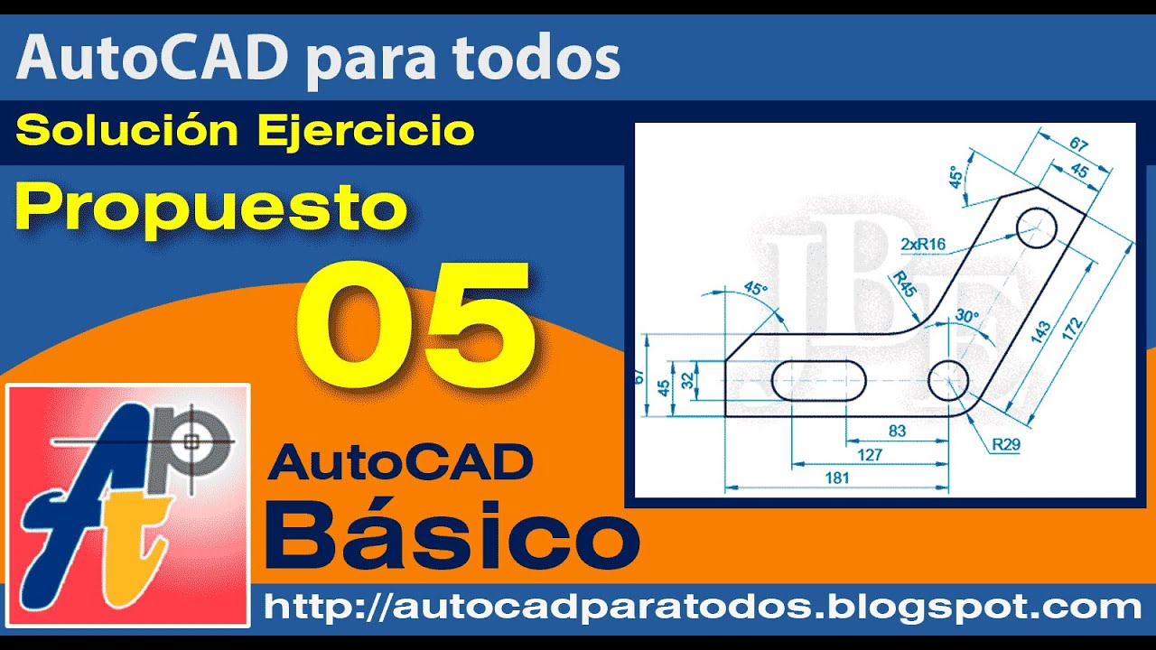AutoCAD Básico - Solución Ejercicio Propuesto 5