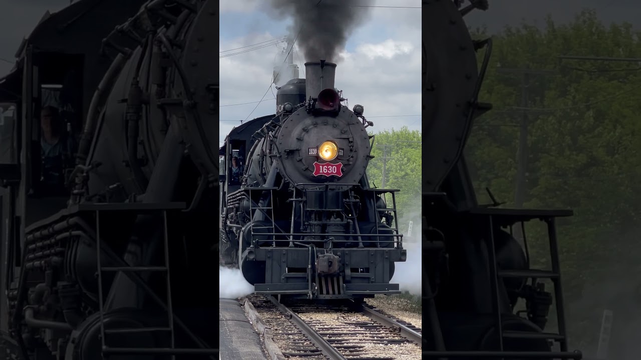 The Sounds of Steam Railroading. Frisco 1630 at Illinois Railway Museum #railfanning #railweekly