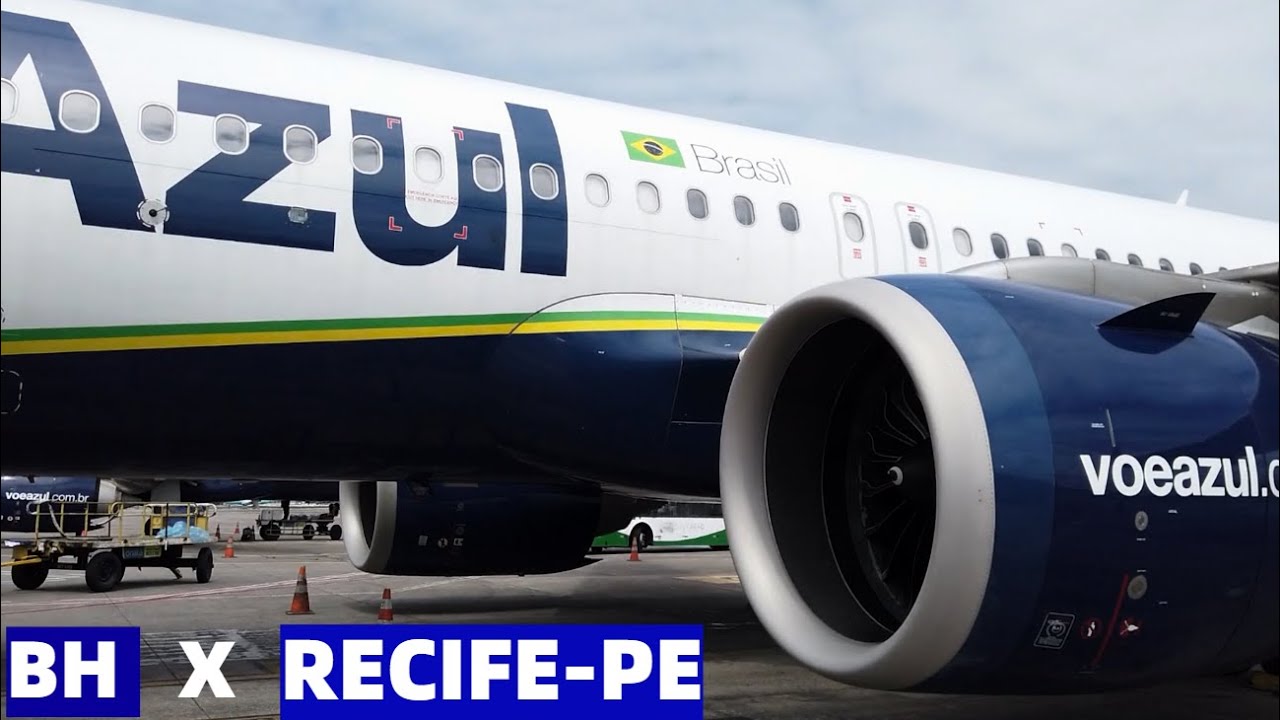 BELO HORIZONTE-MG X RECIFE-PE   ROTA INEDITA NO CANAL COM O A320 DA AZUL - FLIGHT REPORT