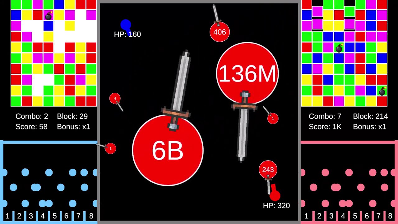 Sword vs Normal | Marble Puzzle Battle