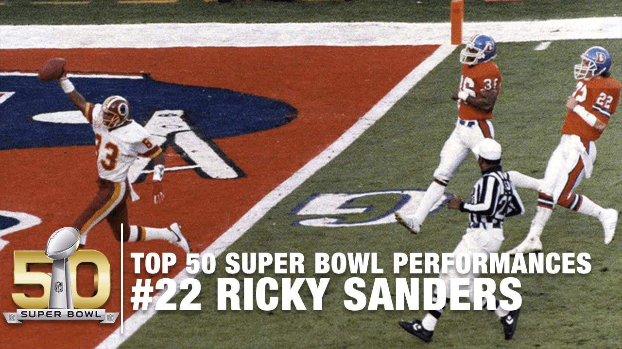 #22: Ricky Sanders Super Bowl XXII Highlights | Top 50 Super Bowl Performances