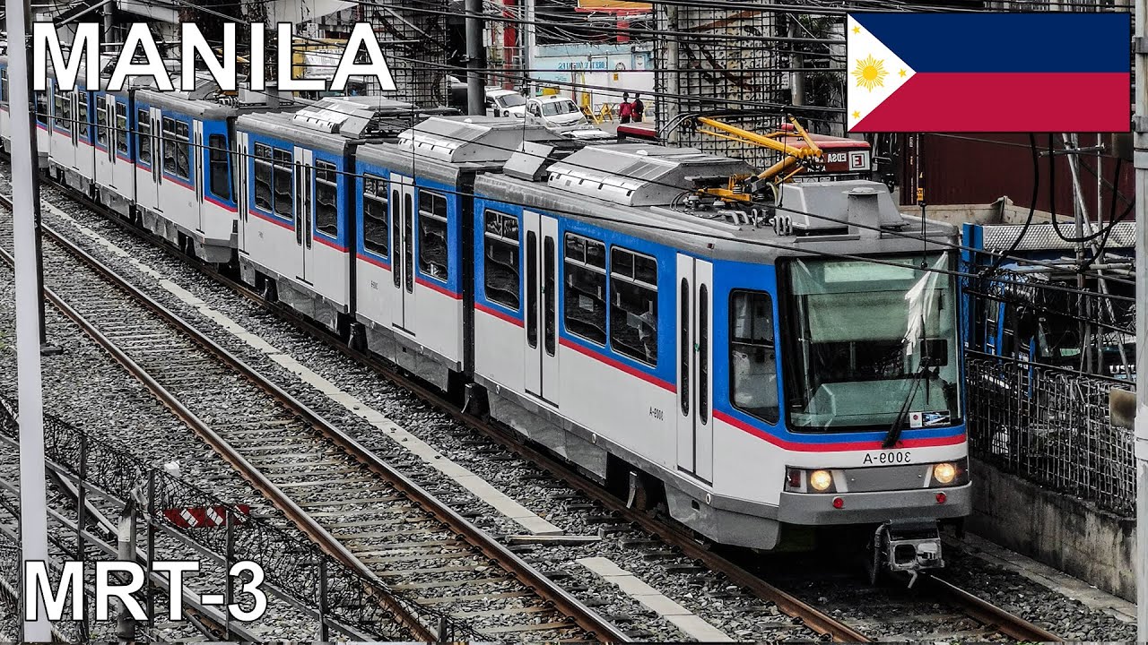 🇵🇭 Manila - Metro Rail Transit - MRT-3 (2022) (4K)